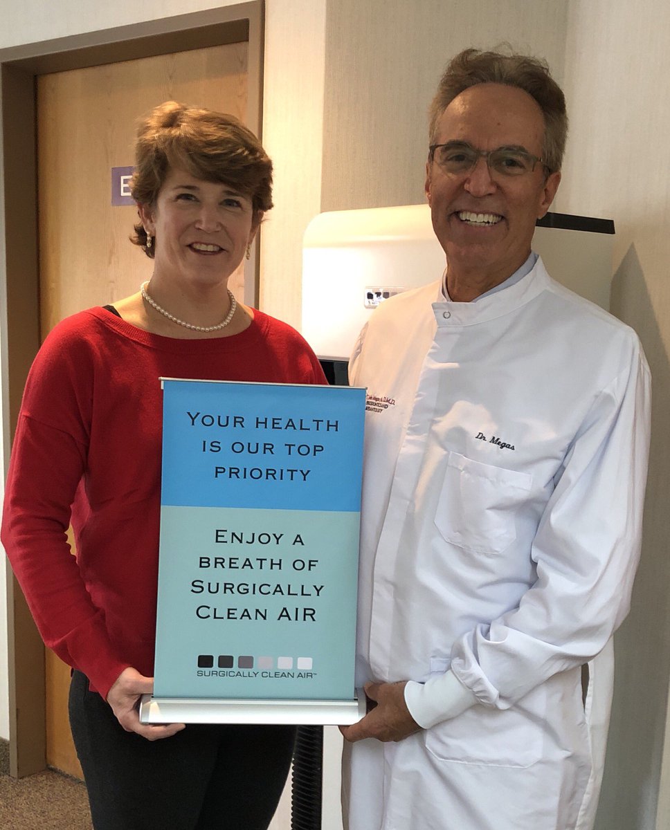 Great day with Dr. TJ Megas, I was able to assess his office, find the perfect locations for his Surgically Clean Air units, and provide complete coverage for the dental team and their patients. 
#SCAdental #AirQuality #HelpingPeople