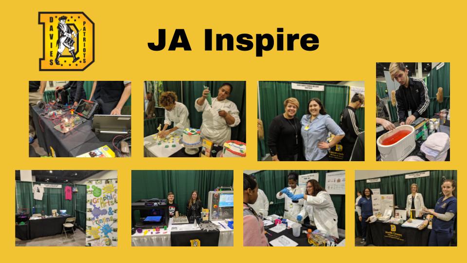 Davies students from all nine programs were spotted at the @RIConvention @ProvidenceRI @GoProvidence at the @JARhodeIsland JA Inspire event today talking to 8th graders from around the state. What a great event! #ri #rhodeisland #Davies #CTE #careerandtech #juniorachievement #pvd