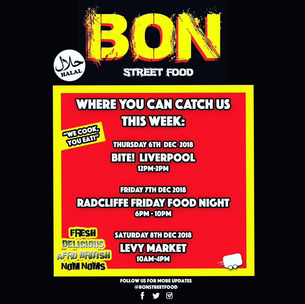 🚚‼️This weeks schedule is out! Please note we’re on the road from Thursday this week! Starting <a href="/BiteStreetFood/">Bite Street Food</a> Liverpool! 🔥🔥🔥