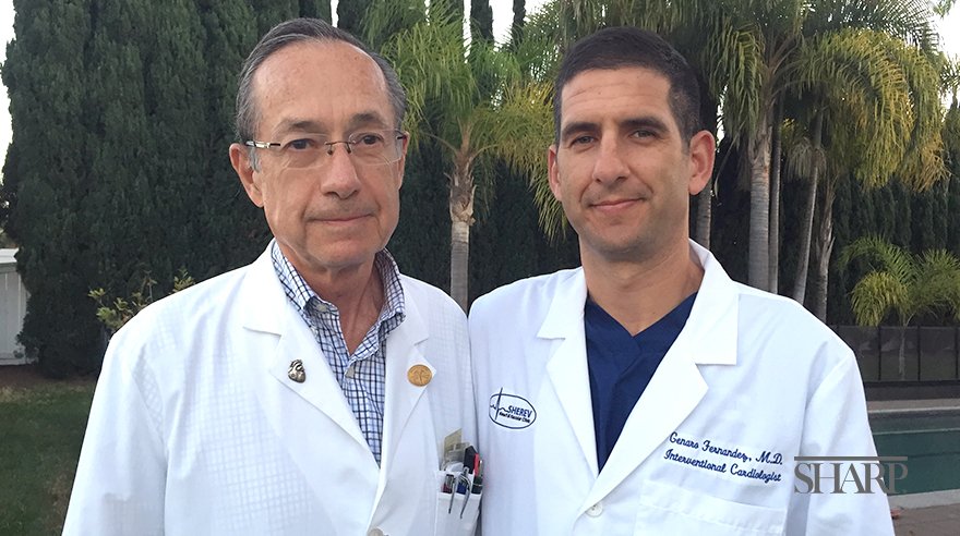 sharphealthcare's tweet image. The Drs. Fernandez connect not only as father and son, but also as heart doctors. Together they share a passion for interventional #cardiology. ➔ spr.ly/6015EGnuD #WeAreSharp
