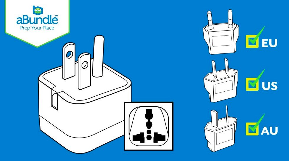 aBundleHQ's tweet image. International travelers may need a universal power adapter for their gear. Prep your place. Get this charging essential from aBundle: bit.ly/2Sdojde

#VacationRental #VRhost #aBundle #VRmanager #InternationalTravel