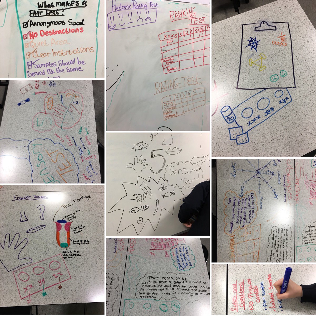 TitusSaltTech's tweet photo. Year 10 had a great time today with their revision tables. Only images and key words allowed. https://t.co/0xPc3fqtmG