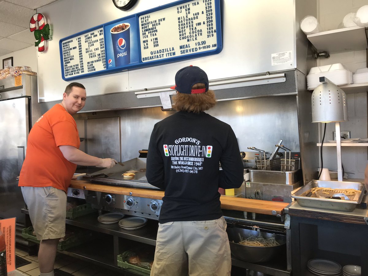 Gordon’s Stoplight Inn, Crystal City MO.                         I love this place, no booths no tables just stools at the counter