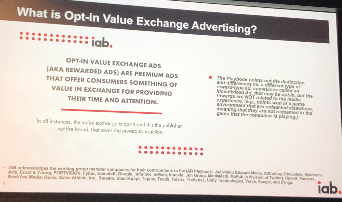iab's tweet photo. Agatha Bochenek, Global Head of Ad Sales @unity3d @AgathaBochenek and Priscilla Valls, VP, Agency, Advertiser &amp; Industry Development @pandoramusic @scilla1 discuss how #brands turn to Opt-in value exchange ad tactics to engage with consumers. #IABDataMobile https://t.co/3O3LDPEVrL