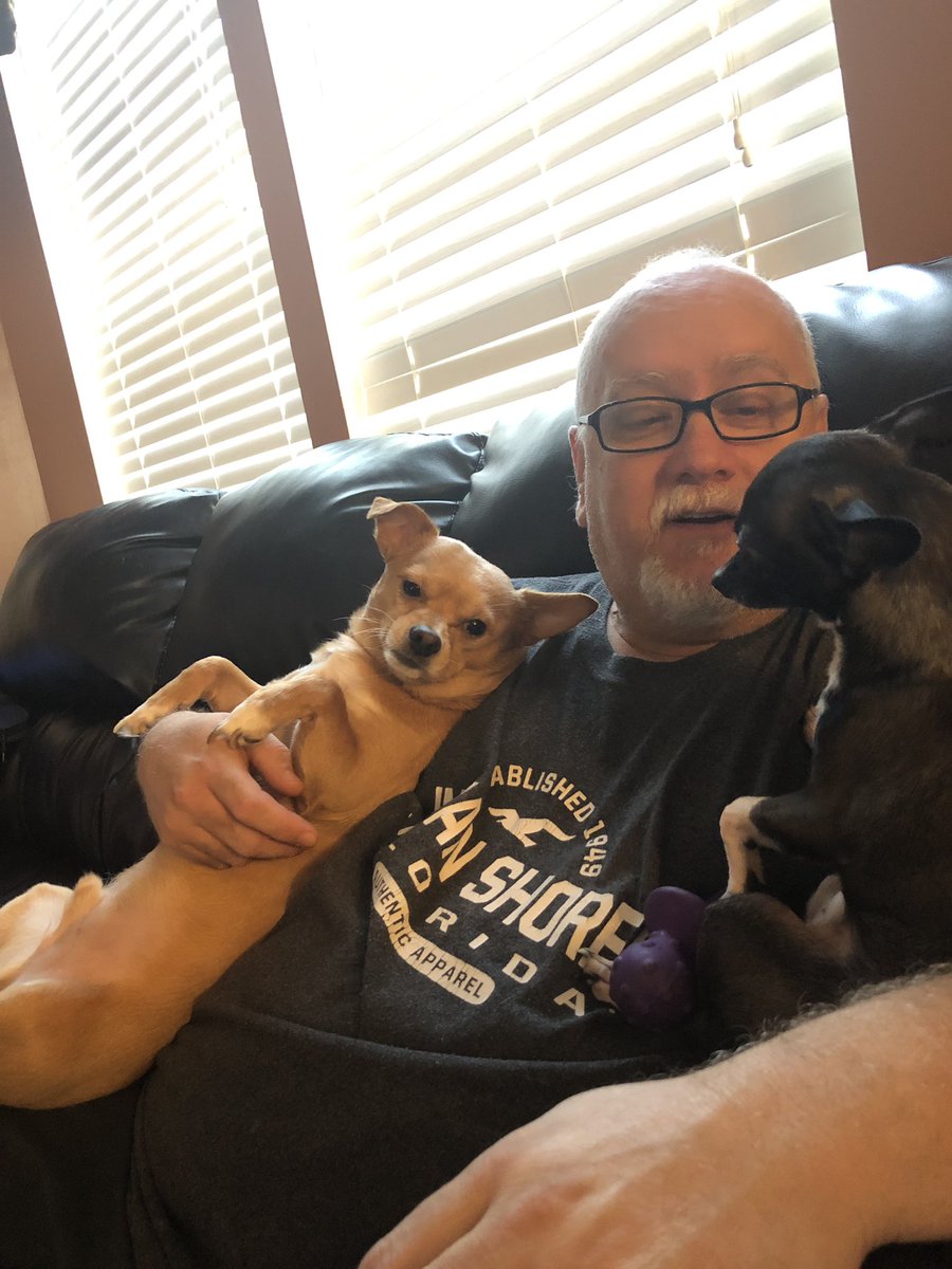 tchrmrw's tweet photo. Day 3 Challenge!  Something that makes me smile!  My Chihuahuas and my husband! #JagsToTheCORE #SIA2018 #wearethekey https://t.co/wDdnVCwSsn