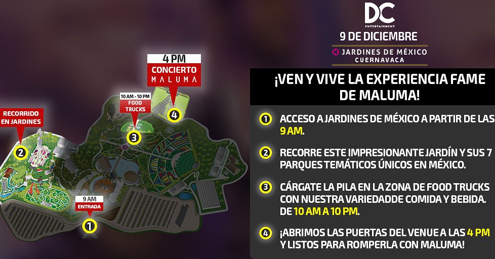 DcPresenta's tweet photo. ÚLTIMOS BOLETOS 2x1 👉🏼 https://t.co/Rq96nFBKIt
!No te pierdas la experiencia! 🔥
Recuerda llegar temprano para disfrutar del recorrido a los jardines incluido en tu boleto. https://t.co/bY0NJtiUqM