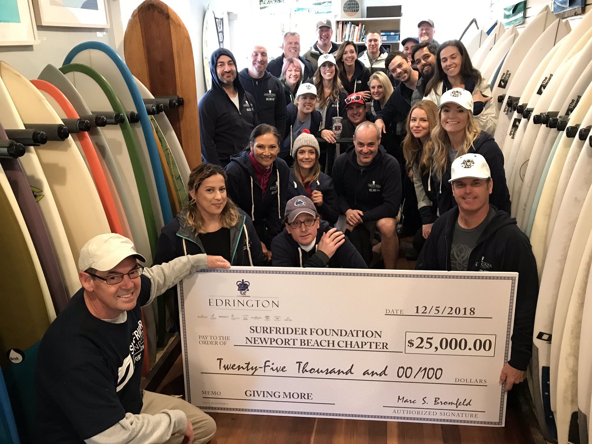 25,000 Thanks to California Edrington team for this very gracious donation.