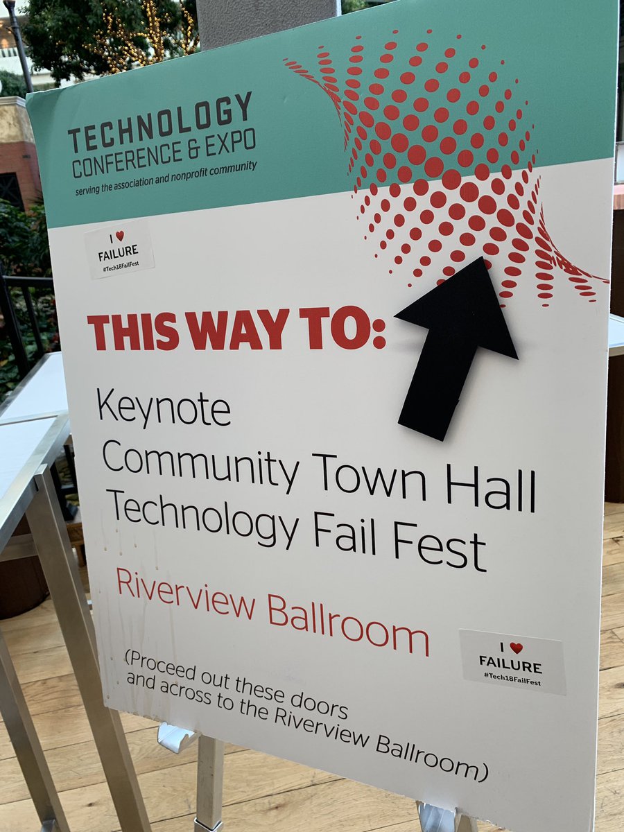 TimHops's tweet photo. Countdown to the #Tech18FailFest... see you at 3:15pm in the Gaylord Riverview Ballroom! #Tech18 

Final session of the @TechConf... https://t.co/tgx5QUZlKx