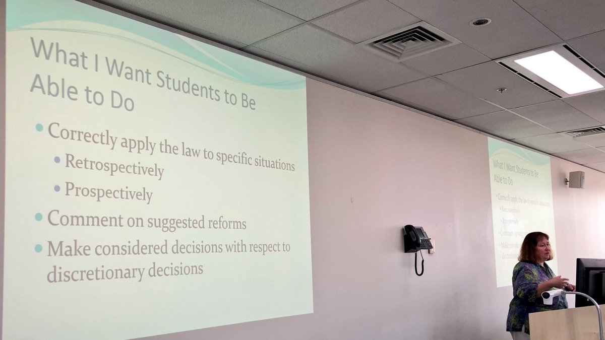 twrobertslaw's tweet photo. Selene Mize of @otago Faculty of Law on #Flipping Legal Ethics. #Debates #SmallGroup &amp; #Creative #Activities have a place in instruction. #NIFTEP Fall 2018 Workshop https://t.co/MrrqHNPNNs