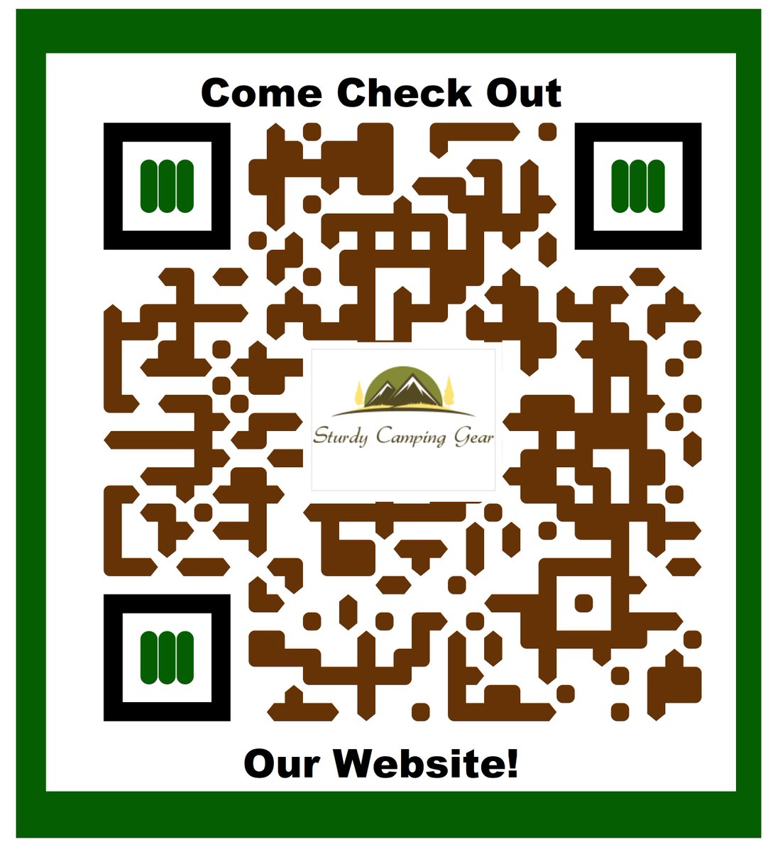 SturdyCamping's tweet photo. Scan Our QR Code For Quick &amp; Easy Access to Our Website! https://t.co/bebqOtxtFo
