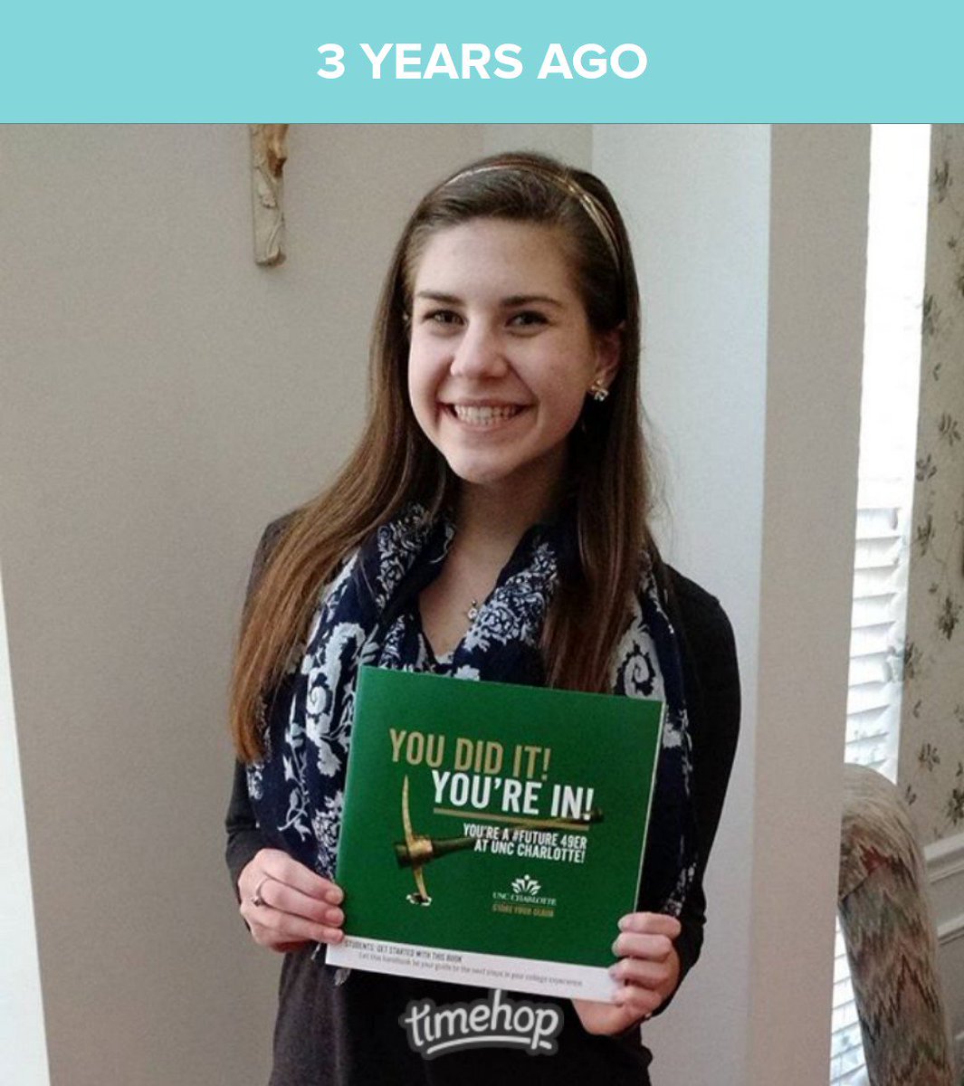 Grace_PF's tweet photo. Crazy to think this was just three short years ago. It feels like it's been a lifetime since I got this letter. I love you #NinerNation 💚⛏️💛 I am so happy I decided to make this place my home!
#NinerPride #NinerExcellence #future49er #futurefortyniner #applyuncc https://t.co/WKn8PQAhHQ