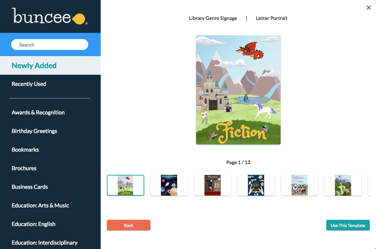 Buncee's tweet image. Make your library sparkle with our Library signage templates! Search signage or &quot;Education: Library&quot; to find more templates that will work perfectly for you and your library. #Librarysignage #libraries