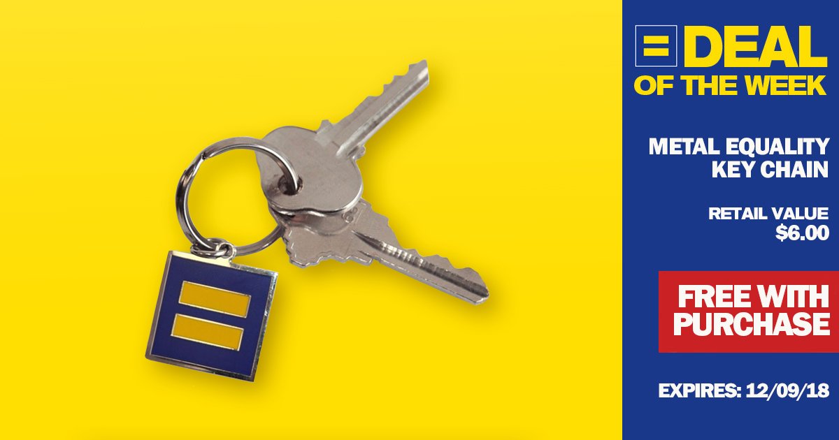 HRC's Deal Of The Week: Metal Equality Key Chain!
