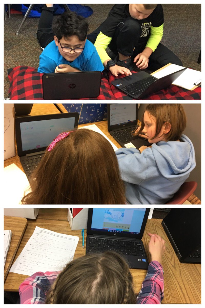 richarsh's tweet image. #12DaysTwitter Day 4: Student uploading and reflecting on her work in @Seesaw while other students are using @MackinVIA and #kiddle to research different animals.  #christieconnects #FriscoFutureReady #FISDlearns