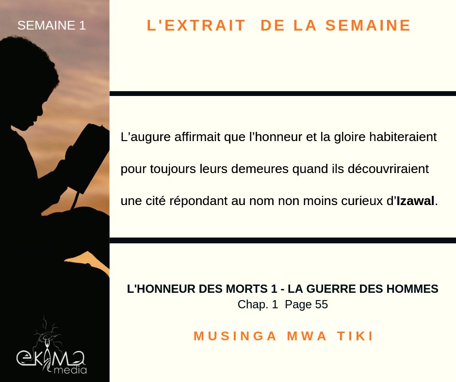EkimaMedia's tweet photo. RECAP' LES EXTRAITS DU MOIS
Dans L'Honneur des Morts 1 de @MusingaTiki 
Bonsoir à Tous, 
On ne s'en lasse jamais...Revisitions ensemble les extraits du mois dernier. 👇👇
Bonne lecture et excellente soirée. https://t.co/auL3a3cvRd