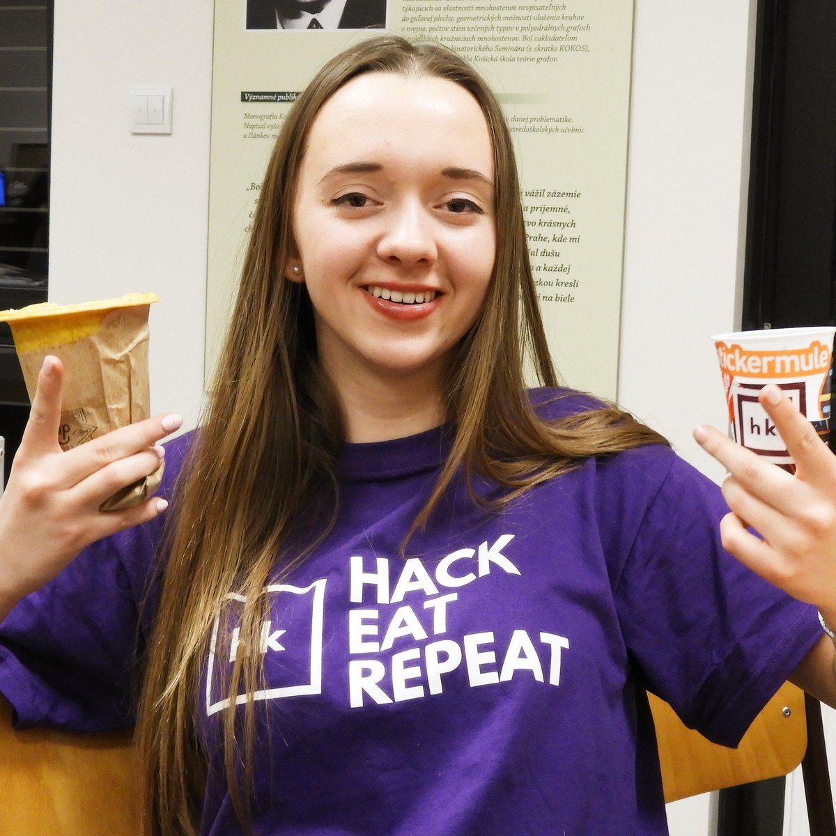 HackKosice's tweet photo. Rocking the Hack Kosice T-Shirt! 😎
#hackkosice #localhackday #majorleaguehacking #GitHub https://t.co/Qt0FSSo8IX