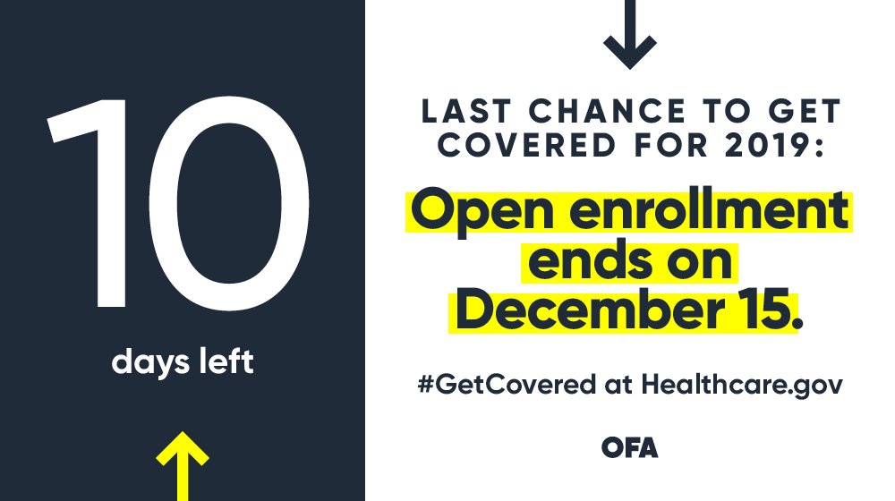 Obamacare's tweet photo. 🚨 The deadline for open enrollment is coming up fast! Find a plan before December 15 and #GetCovered starting January 1. Most people can find a plan between $50-$100/mo. Lock yours in today: https://t.co/kMDVuEsTxe https://t.co/QpSgihZEUj