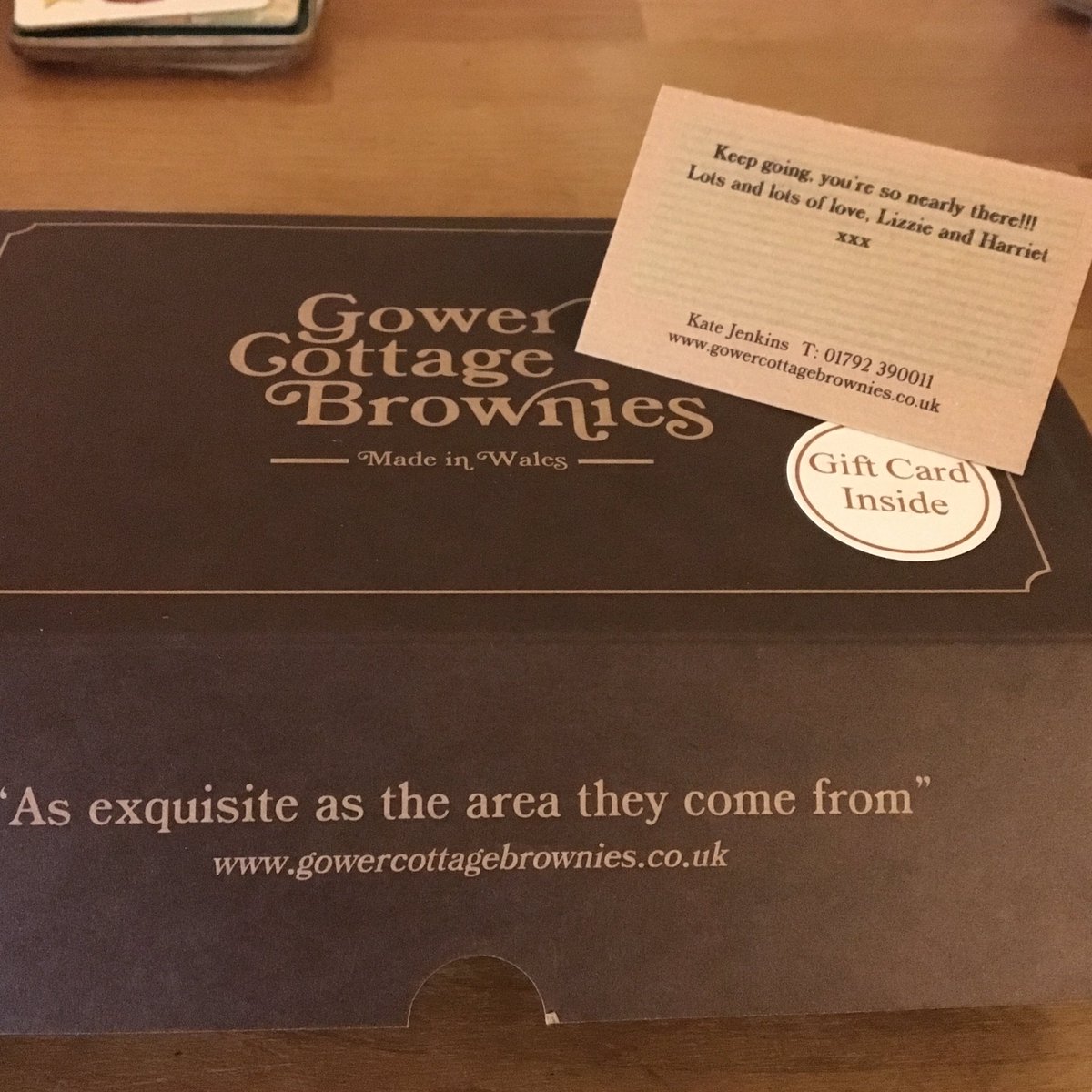 Lucky gal to have more lush mail order brownies from <a href="/gowercottage/">Kate Jenkins</a>, this time to get me through the last days of MSc dissertation writing from sis and cuz 🤓🤤😱🤦🏼‍♀️ thanks Kate! #omnomnom