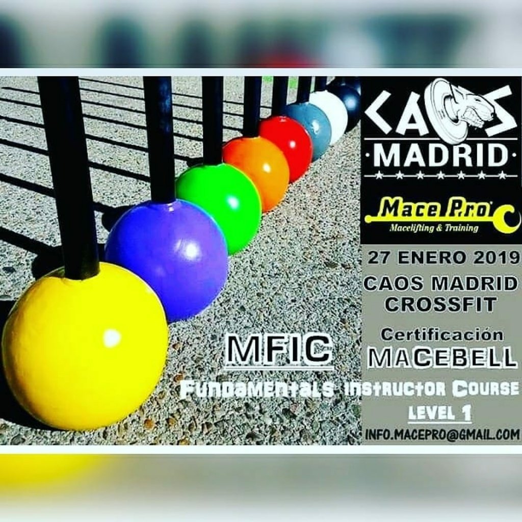 KettlebellTrMad's tweet photo. Certificación Macebell 27 Enero 2019 MacePro #macelifting https://t.co/HEkn6XUpVZ en #Madrid Caos CrossFit La Dehesa ! #crossfitspain #crossfitmadrid #maza #macepro #kettlebells #deporte #rugby #entrenamientofuncional #HIIT https://t.co/cPjQ3PW78W