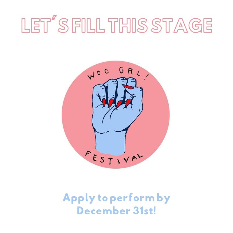 Wanna play #WooGrlFest? Musician applications are due by December 31st. Apply now: bit.ly/woogrlapp

#callformusicians #indianamusic #applynow #grlstothefront #womeninmusic #womxninmusic