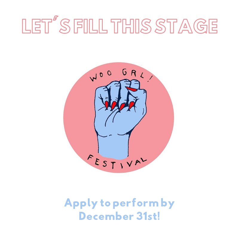 WooGrlFest's tweet photo. Wanna play #WooGrlFest? Musician applications are due by December 31st. Apply now: https://t.co/ii2rKM2Cdt

#callformusicians #indianamusic #applynow #grlstothefront #womeninmusic #womxninmusic https://t.co/HcLE23wzFg