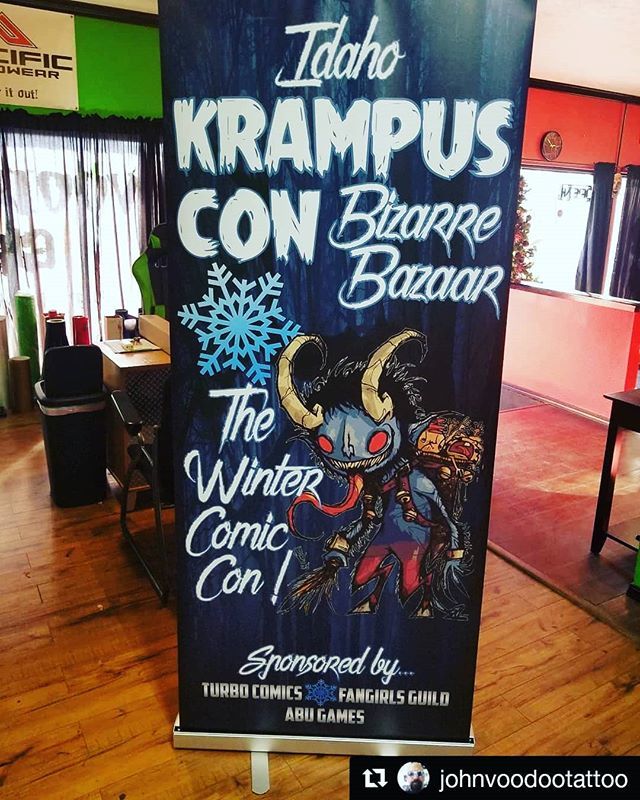 krampusconidaho's tweet photo. @johnvoodootattoo
・・・
Custom Retractable Banner.
Krampus Con 2018, Boise,Idaho! Don't miss it!
This Saturday, Dec 8th!
#voodoographx #gotvoodoo #idaho #boise
#krampusnacht #krampuscon2018 #banner
#bannerdesign #yahwedothat #graphics #designservices #graphicdesign #idahoda… https://t.co/5591eQlrag
