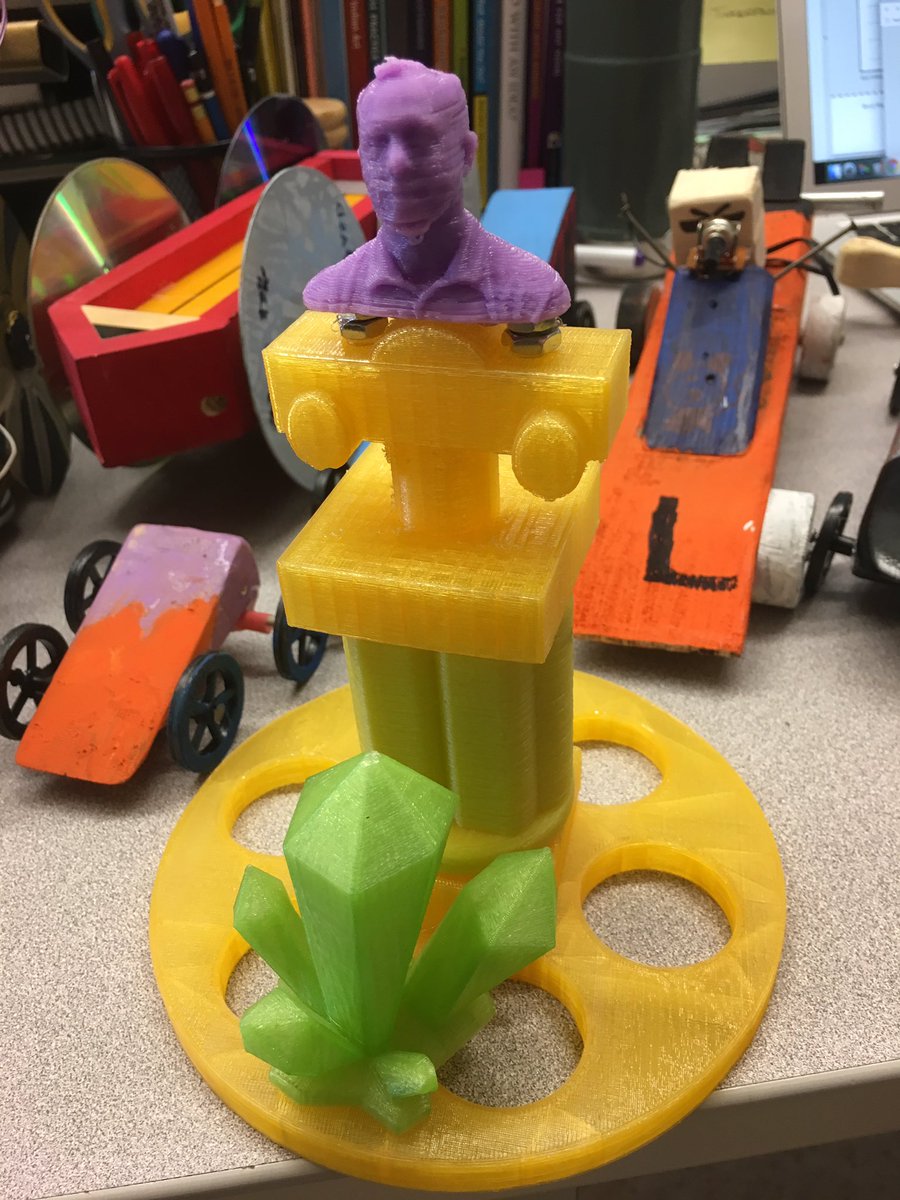 unruh_j's tweet photo. Who says leftover 3D prints can’t be used?  #trophy #gravitytrack @Tinkerine @ScottSmithSD36 @MsSallySong @AndreaLangelaar @PacHeights36 @Vendram1n https://t.co/tpJ7Xj1z9c