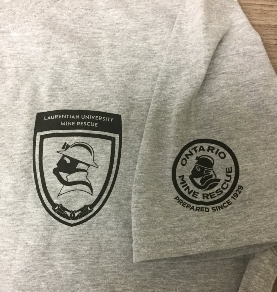 WBLievers's tweet photo. The @LaurentianU Mine Rescue (#LUMR) Club is selling t-shirts to support the team going to the 2019 Mine Emergency Response Development Competition (#MERD2019) in Colorado next February. Pick one up! https://t.co/6YRaCmDHuj