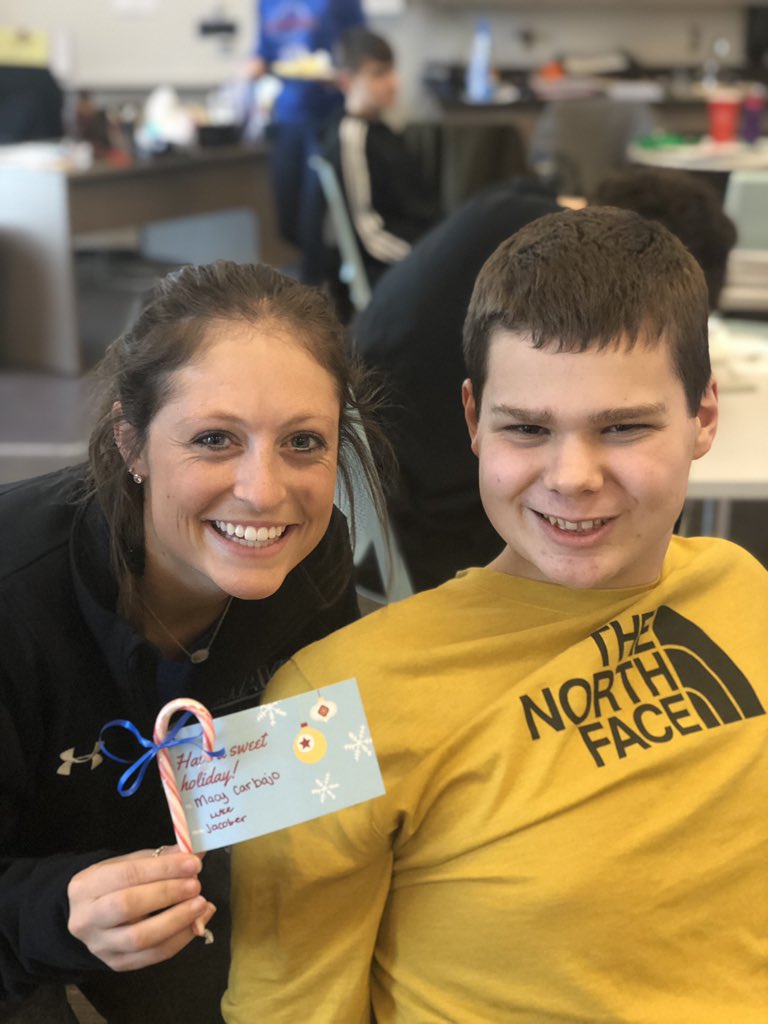 Macycarbajo's tweet photo. Today I was surprised with a candy cane from this awesome guy. Sure going to miss this kid! 💙 https://t.co/7g8E29OPQC