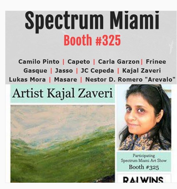 #SpectrumMiami2018
So excite to have work exhibited in Spectrum Miami 2018, Booth #325
#ArtMiami #ArtBaselMiamiBeach #MiamiArtWeek #Miami #RawlinsArtGallery #KajalZaveri #originalartwork #Modernnart