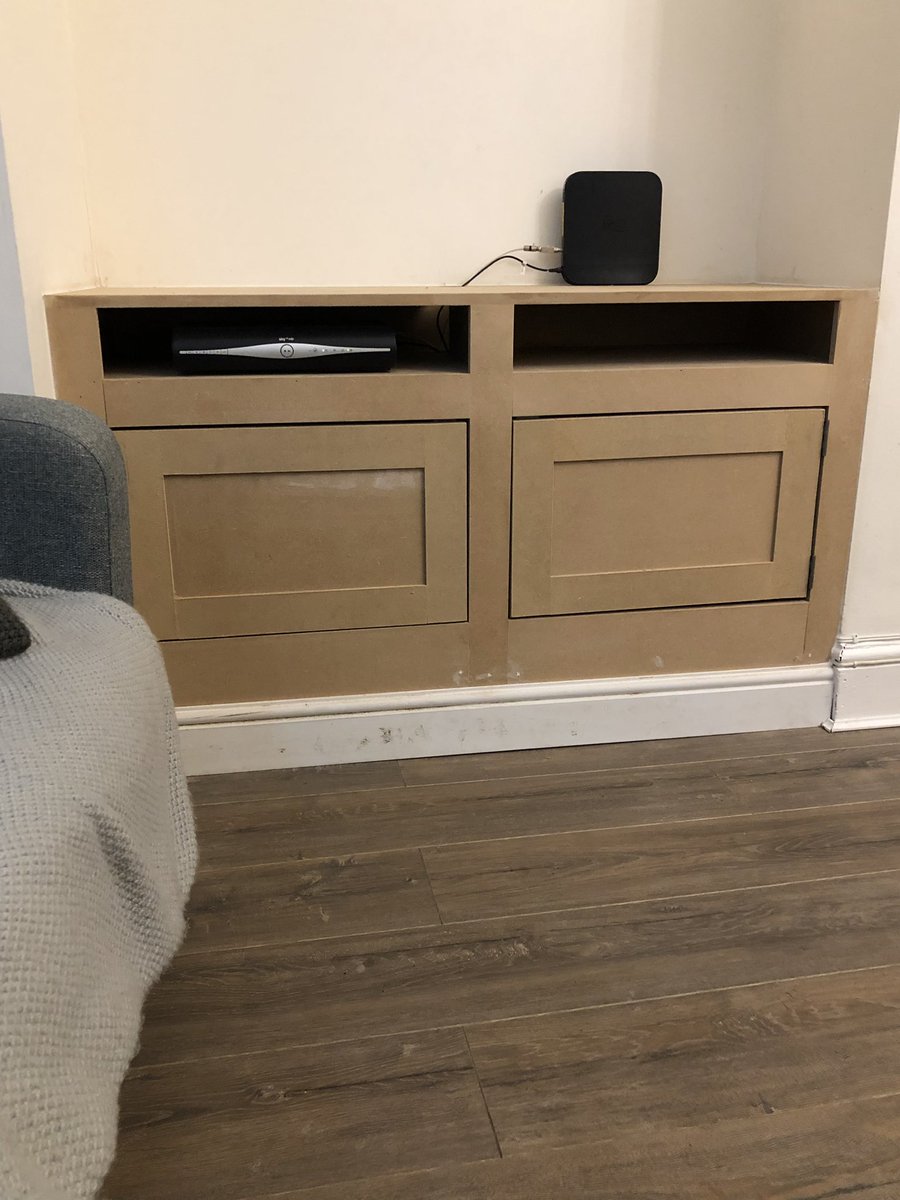 DalesJoineryLtd's tweet photo. Nice little alcove unit built today with two floating shelves and a meter box made. #joinery #joiner #woodworking #chippy #mdf #alcoveunits #alcove #boxingin #shelves #floatingshelves https://t.co/AYTC14TrZ1