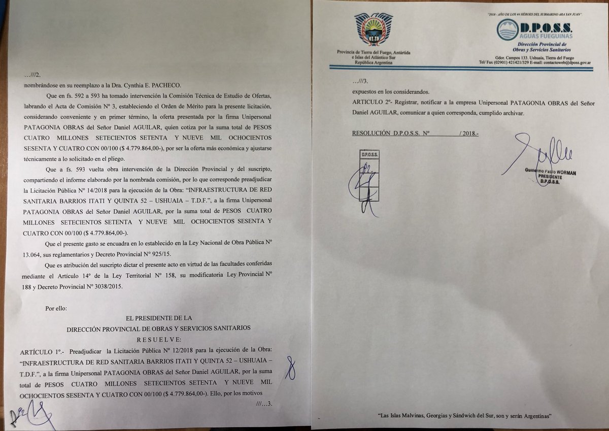 guillermoworman's tweet photo. Por decisión de la gobernadora @RosanaBertone, @dposstdf preadjudicó la obra para que 92 familias de los barrios Itatí y Quinta 52 de Andorra tengan redes de agua y cloacas en los proximos meses
@luisvazquez_tdf https://t.co/FjG2tWxqhb