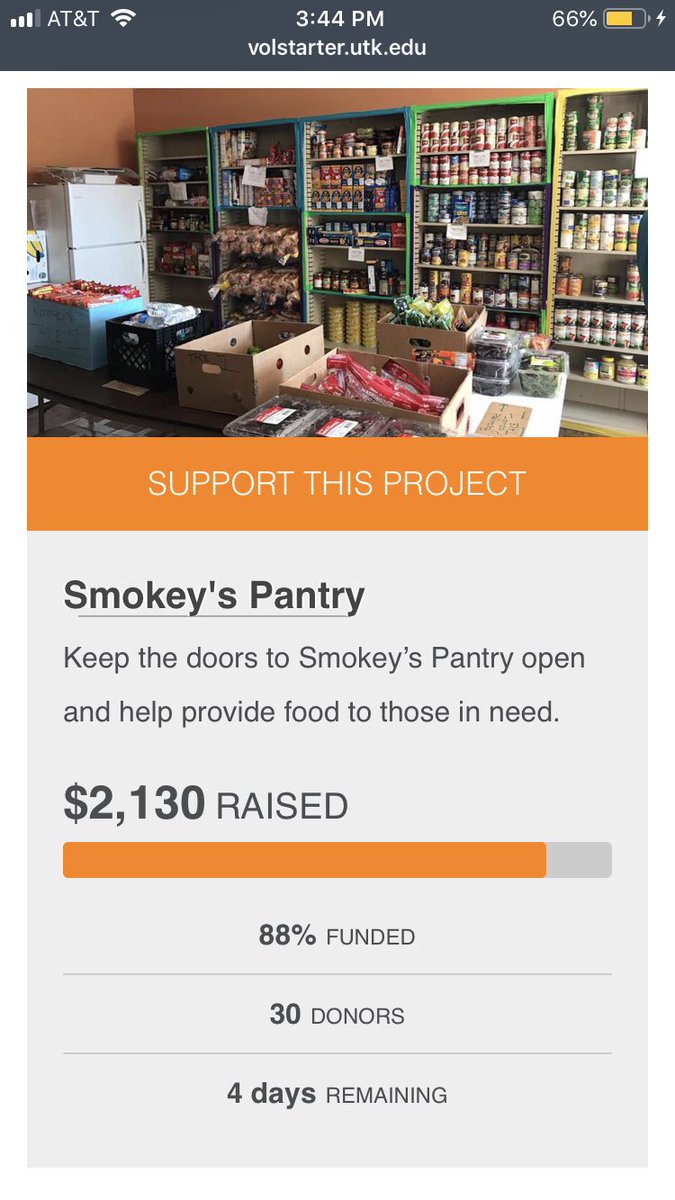 SmokeysHelpers's tweet photo. OFFICIALLY OVER $2000
We are almost there everyone this is the final stretch! Donate for a good cause to end food insecurity! #VolsHelpVols https://t.co/WrgAGEhVwy