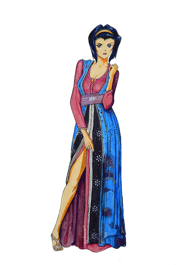 5/5 Faye Valentine l’héroïne de Cowboy bebop en Caftan traditionnel, je trouve que cette tenue lui correspond bien.