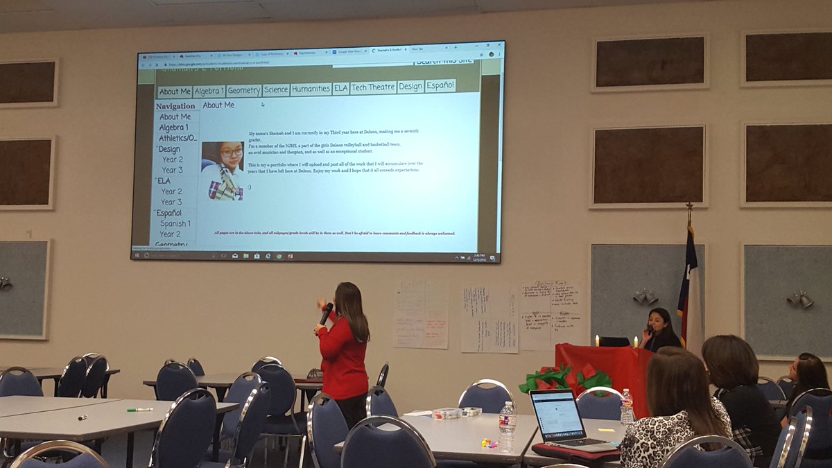 deleon046's tweet photo. Mrs.Gutierrez and Mrs.Macias present to district principals and adminstrators on campus-wide student ePortfolios! https://t.co/ZoE6bITL8C
