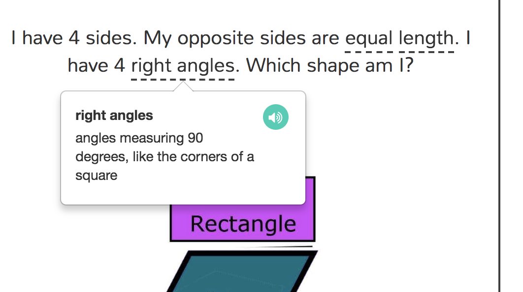 learnfreckle's tweet photo. Exciting news, #FreckleFanatics! Academic Vocabulary is now live for ELA Skills Practice and Geometry. When practicing in Freckle, students can click on key terms to display or hear definitions. We hope that this new feature empowers students to take ownership of their learning. https://t.co/6qafpILyGA
