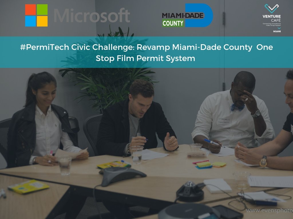 Momentum305's tweet photo. Are you a film junkie, #techie, #UXUI or a marketer!? Or just passionate about #civicchange? Join @MiamiDadeCounty and @Microsoft this #ThursdayGathering for #Permitech #CivicChallenge Ideation session led by @OpenIDEO from 6PM to 7PM #MiamiChapter! RSVP! https://t.co/haySmlXez7 https://t.co/yewXotoJPm