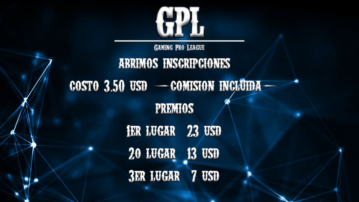 ✅INSCRIPCIONES ABIERTAS✅

💰Precio: $3,50 💵 (incluye comisión)

🔹Más de 40$ en Premios 💵

🏆1er Lugar: $23 💵
🥈2do Lugar: $13 💵
🥉3er Lugar: $7 💵

Consultas y Más Información MD 📩

Te Esperamos!