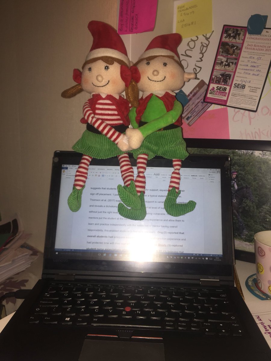 LisaAbbott75's tweet photo. Here’s hoping these two can help me with my #PhD currently preparing for my Progression Assessment Panel in Feb. #elfsurveillance #AcWri #bcuresearch https://t.co/IJ5ew9YqCk
