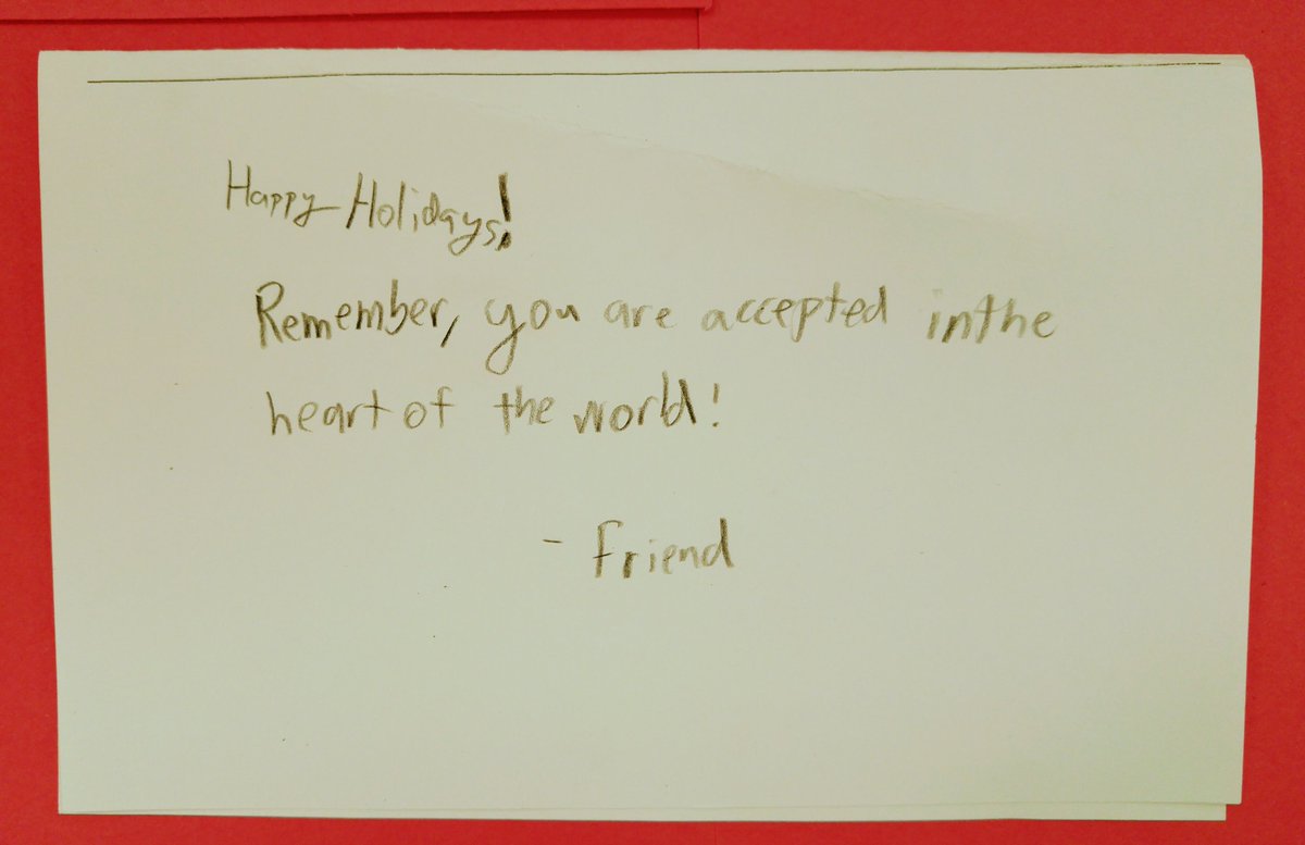 vlcuneonbc's tweet photo. NBCMS Student Congress members wrote heartfelt messages in the cards we're sending to Crossroads, part of a project the GSA has initiated. They took the assignment seriously. I was touched by the sentiments written in some of the cards. #awesomekids @nbc_msprincipal @ms_friedman https://t.co/xi65koXbiD