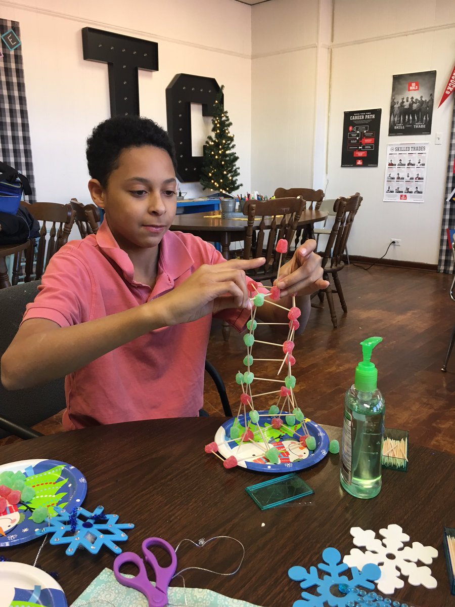 ann1967smith's tweet photo. Gum drop Christmas tree challenge. Middle school STEAM counseling! Problem solving #studentlifecenter @TCCHS_tccentral @tim_gallahar @MyraBEdwards @SELearningEDU @SeanJStevens https://t.co/KzjJDU6PF6