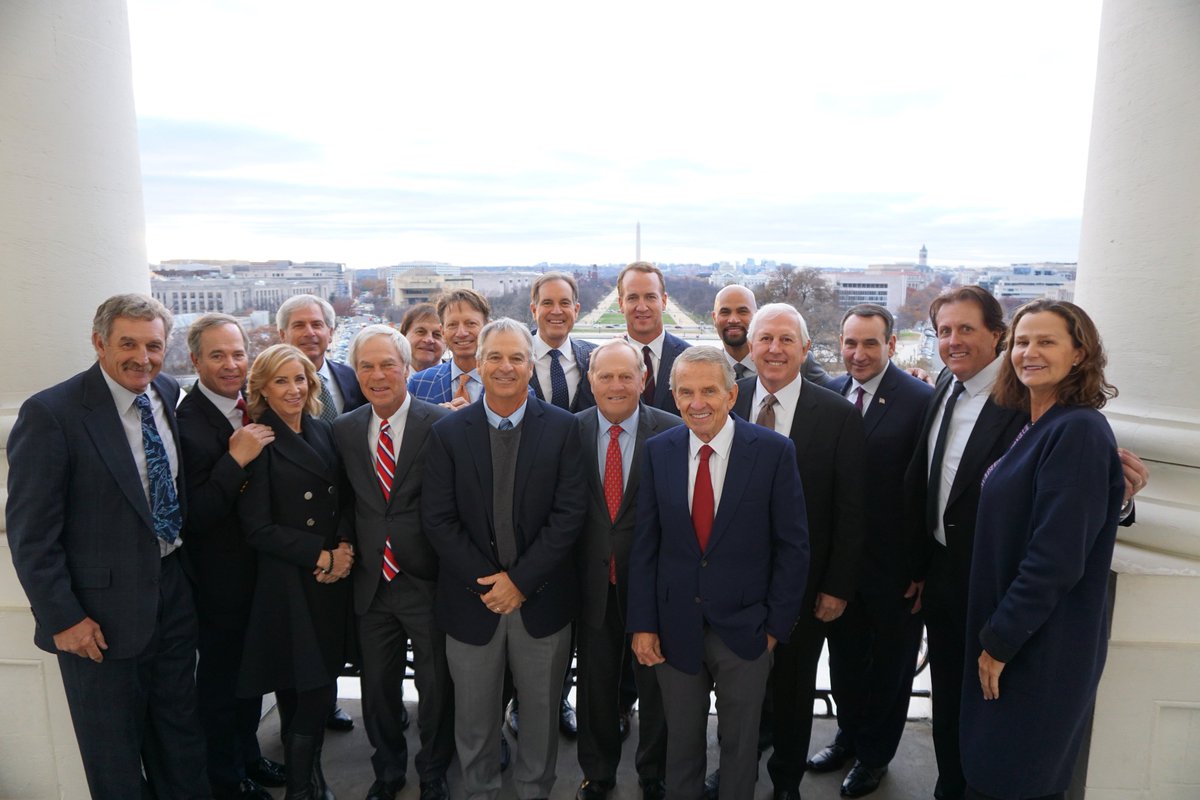 jacknicklaus's tweet photo. Humbled to be among these athletes &amp; friends I have long admired. We were all honored &amp; blessed to call President George H.W. Bush a friend, and asked to represent his love of sports &amp; friendship at today's memorial &amp; this week's celebration of life! #BushSportsDelegation #Bush41 https://t.co/7uU3WfiXPc