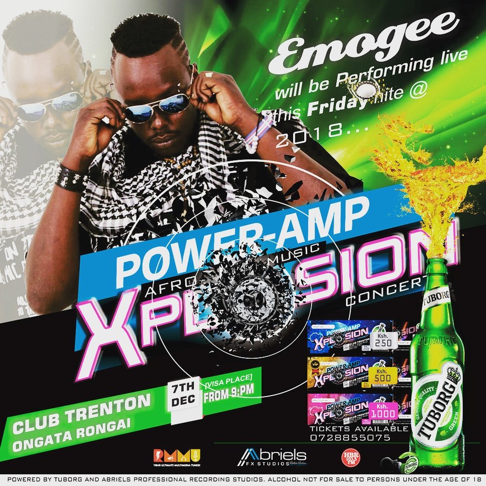 emogeemusic's tweet photo. Happening this Friday 7th Dec @ClubTrenton Ongata Rongai. Be part of the concert everyone's going to be talking about.  Come one, come all. https://t.co/Pm9YSq1sJd