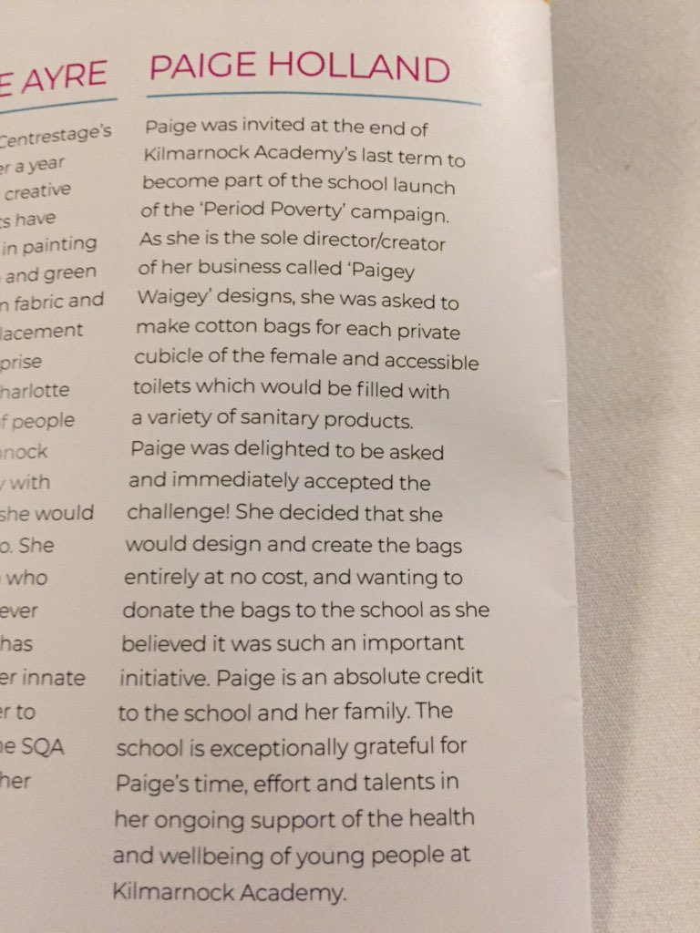 HALOKILMARNOCK1's tweet photo. @EacEducation @WMCKilmarnockAc Huge Congratulations Paige  “Enterprise Champion” from us all @HALOKILMARNOCK1 #EAYOYPAwards https://t.co/JdSavfL3FB