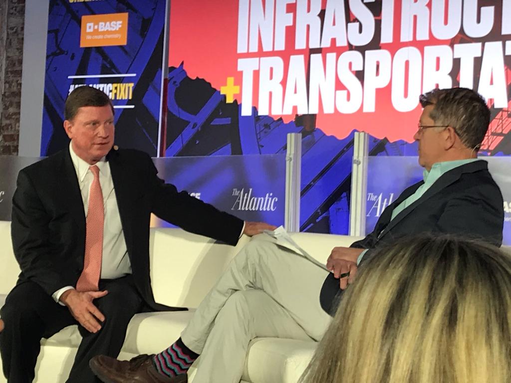 SouthernCompany's tweet photo. What does a low-carbon future look like? CEO @ThomasAFanning shares our vision at @TheAtlantic’s Infrastructure and Transportation Summit. #AtlanticFixIt https://t.co/S0a5DWfgP0