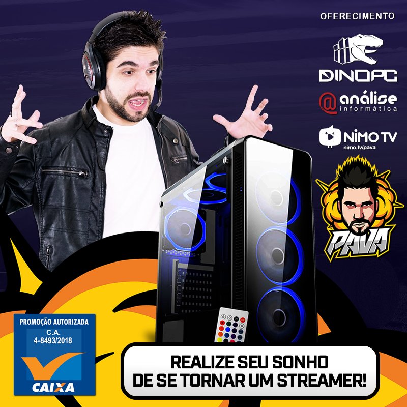 pavacsgo's tweet photo. Agora vai! Autorizados pela Caixa para trazer esse super PC pra você! Acesse o link -> https://t.co/V74XC7nnjp e não perca sua chance! 100% Garantido, pronto para você começar a streamar! BOA SORTE! https://t.co/gHrLGanz1j
