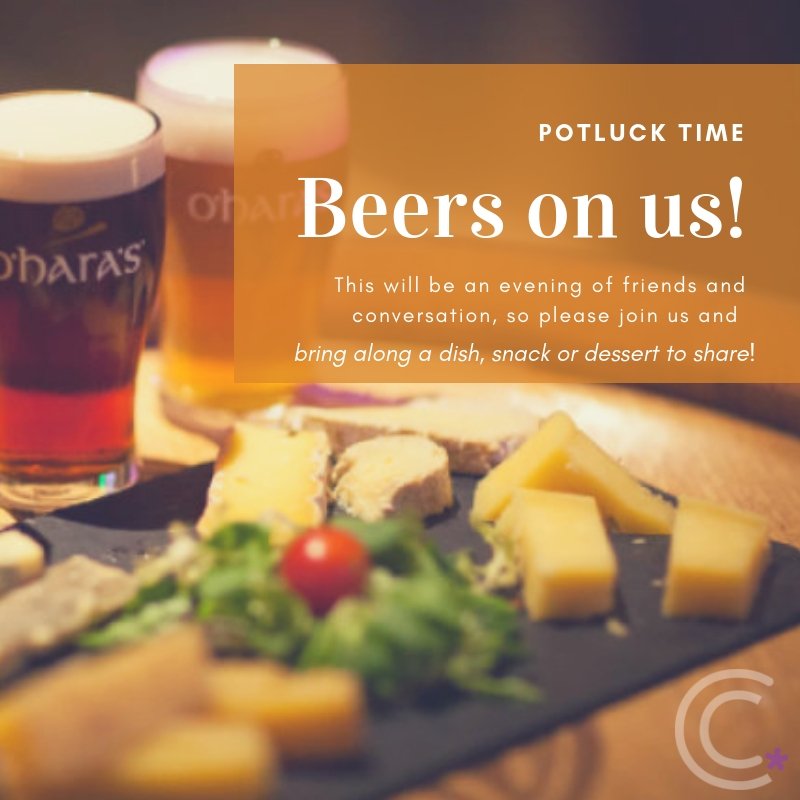You may already know, we'll have amazing beer (courtesy of <a href="/OHarasBeers/">O'Hara's Irish Craft Beer</a> ) on Monday🍻 but as for the food, we're counting on you! If you decide to join the conversation, please don't forget to bring along some snack, cake, something nice to share! #Catalyst18 #potluck
