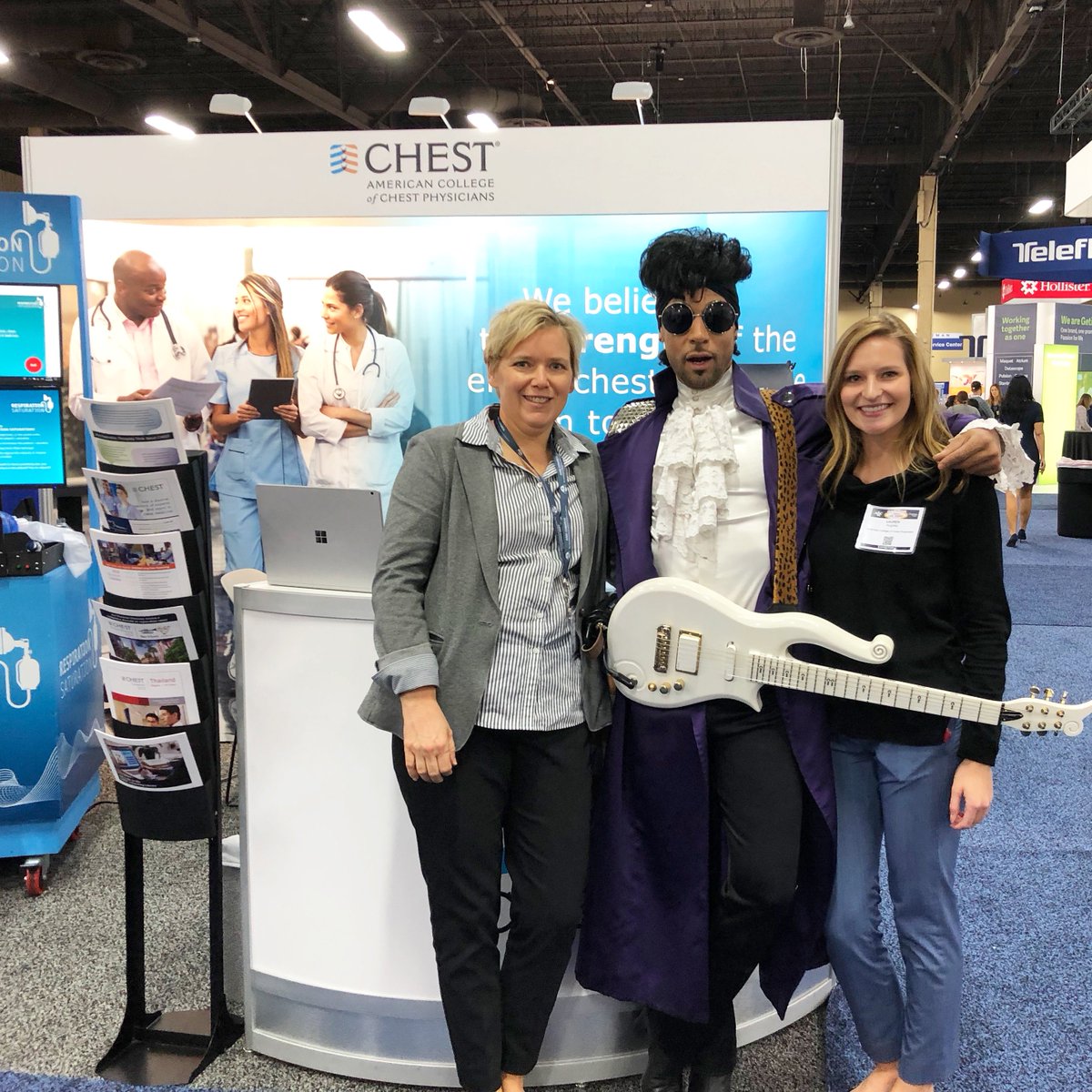 accpchest's tweet photo. "Dearly beloved, we are gathered here today to learn about respiratory care."- @Prince π
Be sure to stop by the CHEST booth (#249) during #AARC2018! You never know who you'll see passing by! https://t.co/jFOyPOwHtE