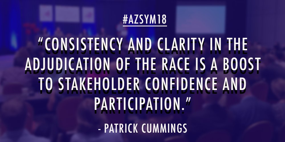 UA_RTIP's tweet photo. Panelist @PatCummingsTIF speaks about the current racing adjudication categories the United States and Canada are currently using. #azsym18 https://t.co/YxqWhZdOfa