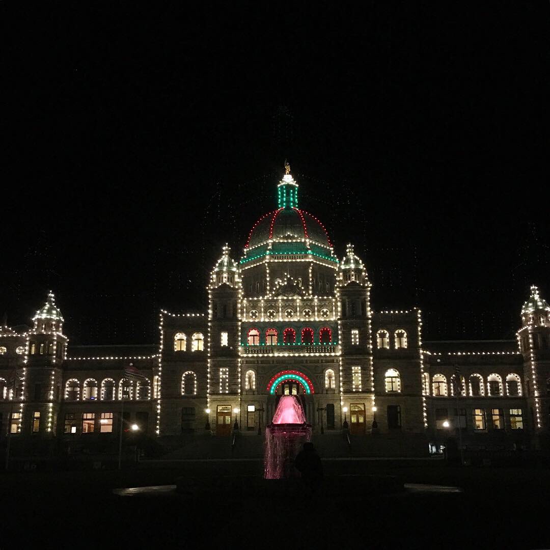 landsharkz's tweet image. The holiday lights are in full swing in downtown #Victoria✨ 🎄✨ So beautiful! Check out our new Glow in the Dark #Trackable Patches! Perfect for night #caching 🌟 #geocaching instagram.com/p/BrBW4g1Hpb8/